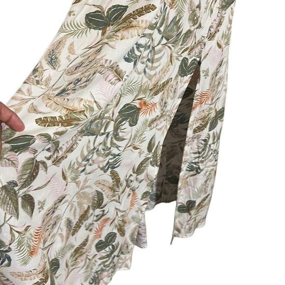 Olivaceous NWT Floral Palm Print  Maxi-Mni Dress with Spaghetti Straps Size S - Picture 6 of 12